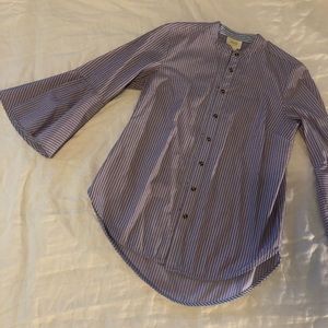 Anthrologie blouse with peplum sleeves